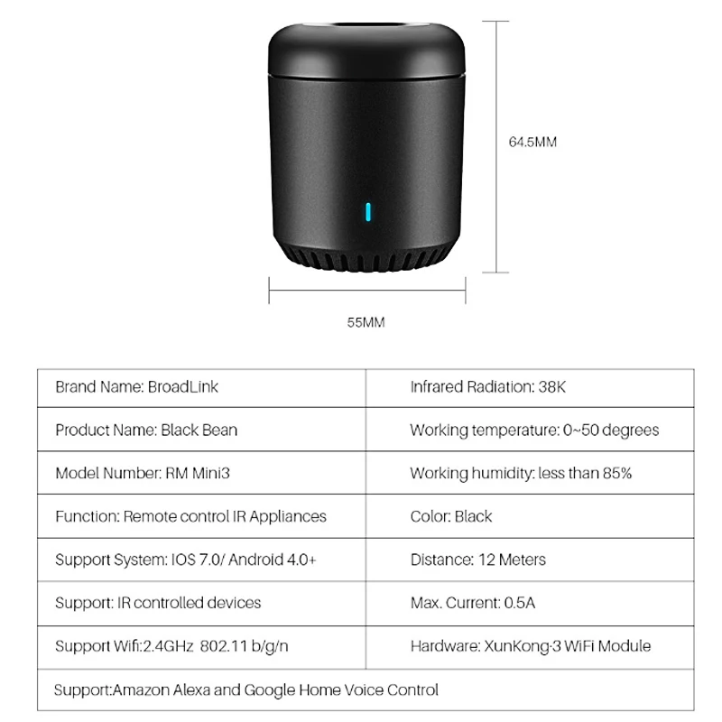 Broadlink 3 RM Mini3 Универсальный wifi ИК интеллектуальный пульт дистанционного управления автоматический переключатель совместим с Alexa Google Home умный дом
