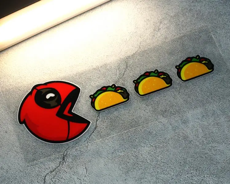 Светоотражающие наклейки с гамбургерами забавные японские Стикеры для дрифта