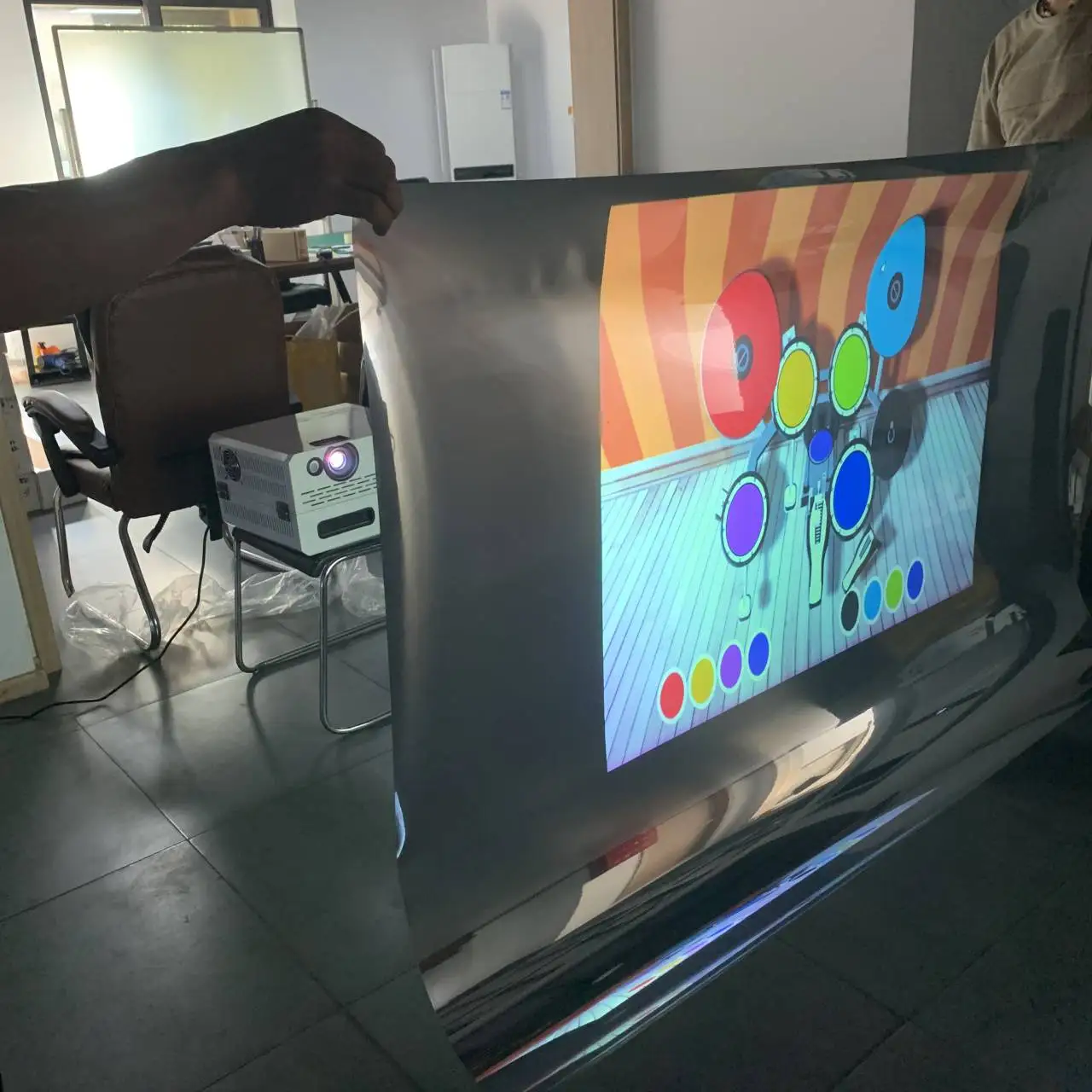 60 &quot1 квадратный метр клейкая белая цветная задняя проекционная пленка/фольга