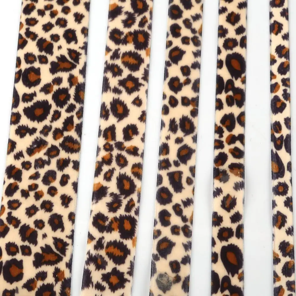 Бархатная лента с леопардовым принтом для свадебной вечеринки украшения ручной