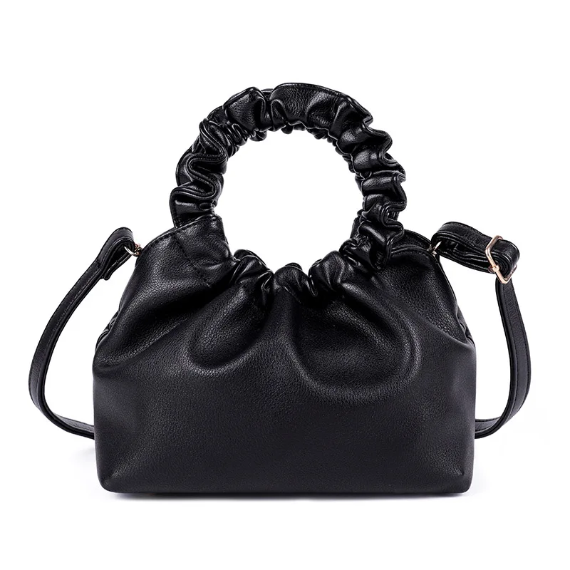 

Lotus Leaf Fold Bag Crossbody Bag Female Cloud Dumpling Bag Wild Shoulder Bag 2021 Summer New Handbags Women Fashion PU Hobos
