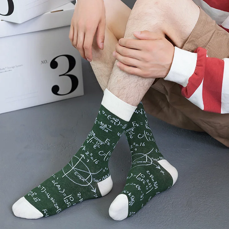 Мужские хлопковые Веселые носки с принтом модные для скейтборда в полоску