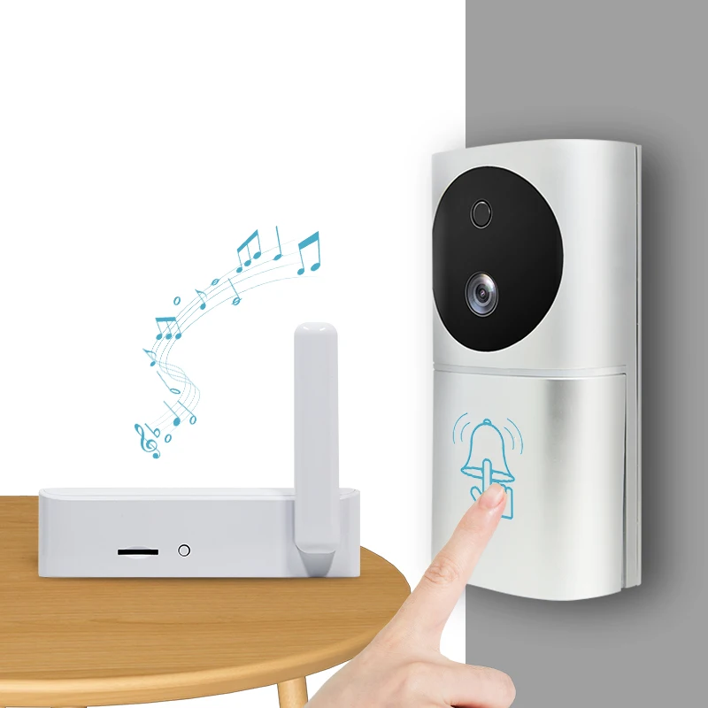 

Zinc Alloy Smart Home Video Doorbell Set WiFi 1080P 160° IR Night Vision Wireless Door Bell with Motion Sensor Power Saving HD