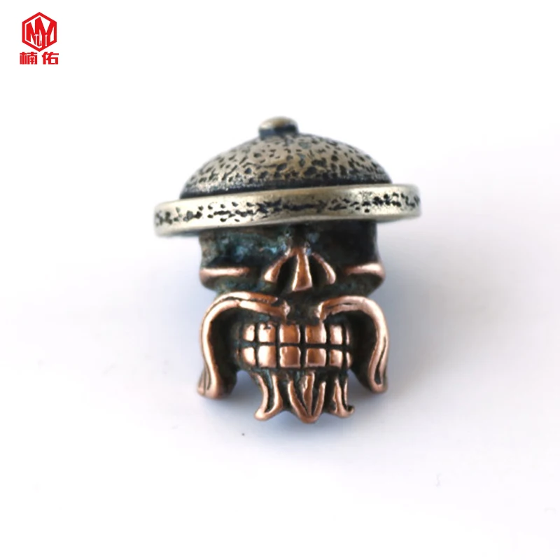 

1PC EDC Paracord Beads Pirate Red Copper Brass Lanyard Pendants Knife Beads Umbrella Rope Cord Necklace Bracelet Beads Pendants