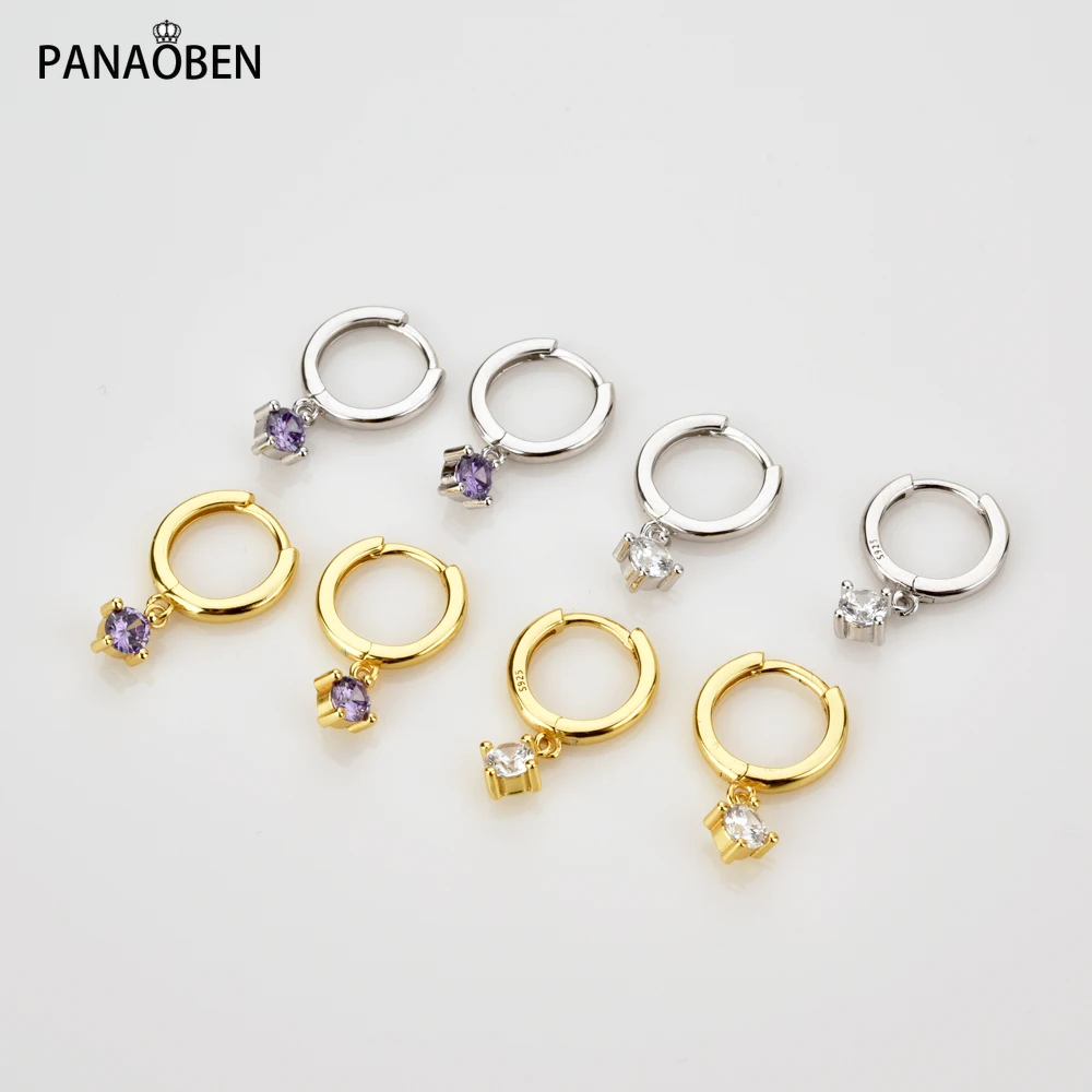 

Женские серьги-подвески из серебра 925 пробы с фианитом