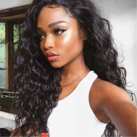 aimeya deep wave frontal wig 13x6 hd lace front pre plucked with baby hair perruque cheveux humain long remy hair for women