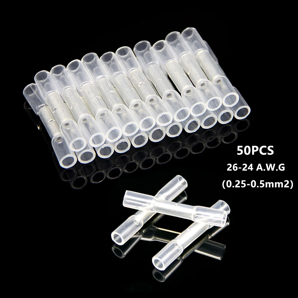 Термоусадочные стыковые обжимные клеммы красные водонепроницаемые