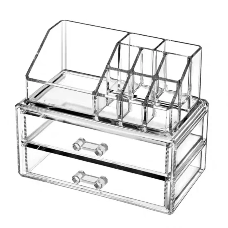 

Acrylic Multifunction Makeup Organizer Clear Jewelry Storage Box Lipstick Collection Case Cosmetic Dust-proof Storage Box