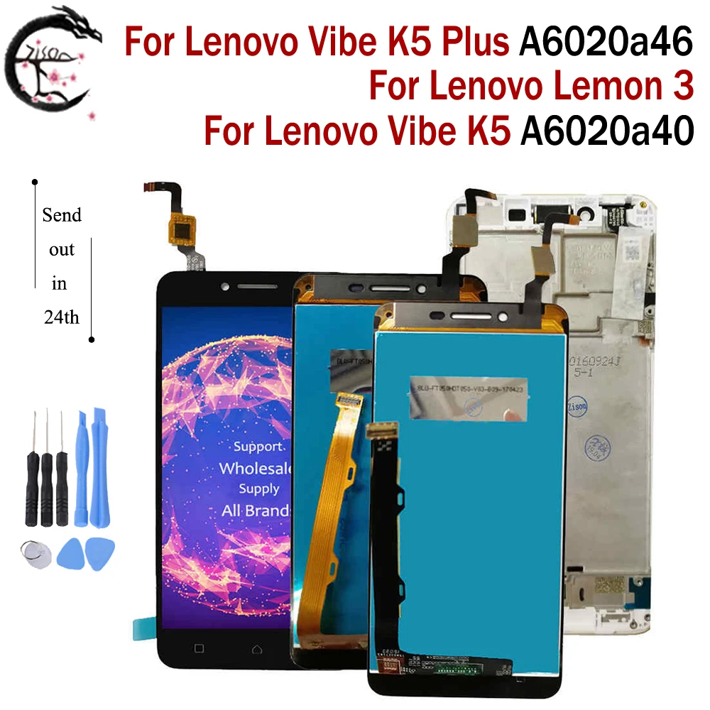 ЖК-дисплей с рамкой для lenovo Vibe K5 Plus A6020a46 лимон 3/Vibe K5 A6020a40 ЖК-дисплей сенсорный сенсор дигитайзер сборка