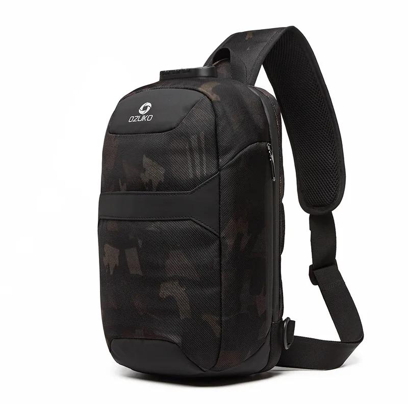 Camouflage OZUKO сумка новая сумка через плечо для мужчин многофункциональная Противоугонная сумка через плечо мужская водонепроницаемая короткая сумка на грудь - Цвет: Camouflage