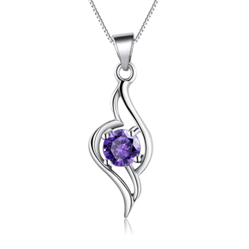 

925 Sterling Silver Pendant Korean Version of The New Cute Fashion Angel Feather Women's Pendant Silver Jewelry