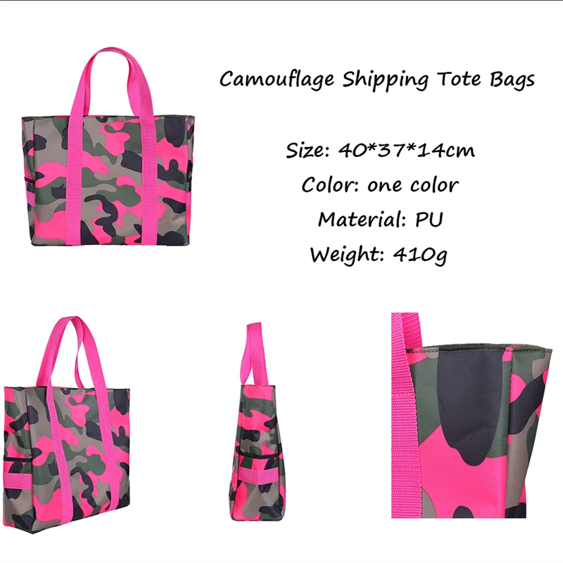 

Wholesale New Style Free Shipping Women Colorful Camouflage Travel Tote Bag