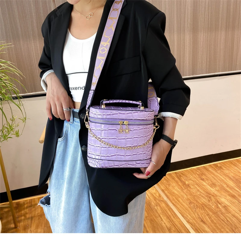 

Bucket PU Bag Stone Grain Crossbody Bags For Women Shoulder Handbags Sac A Main Torebka Damska Bolsos Para Mujer Schoudertassen
