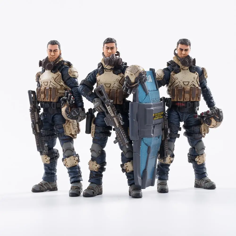 Фигурки героев 1/18 JOYTOY (3 шт./компл.) Starhawk 8-я армия Индиго флот военный солдат модель