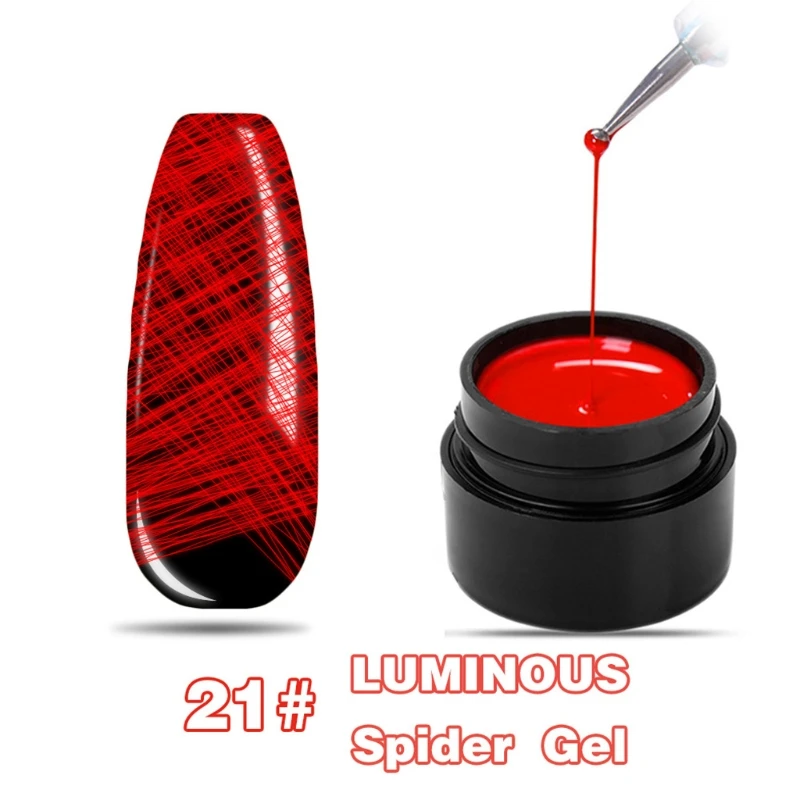 

Glow in the Dark Gel Nail Polish Neon Nail Gel polish Soak Off UV Glow Effect Na X7JA