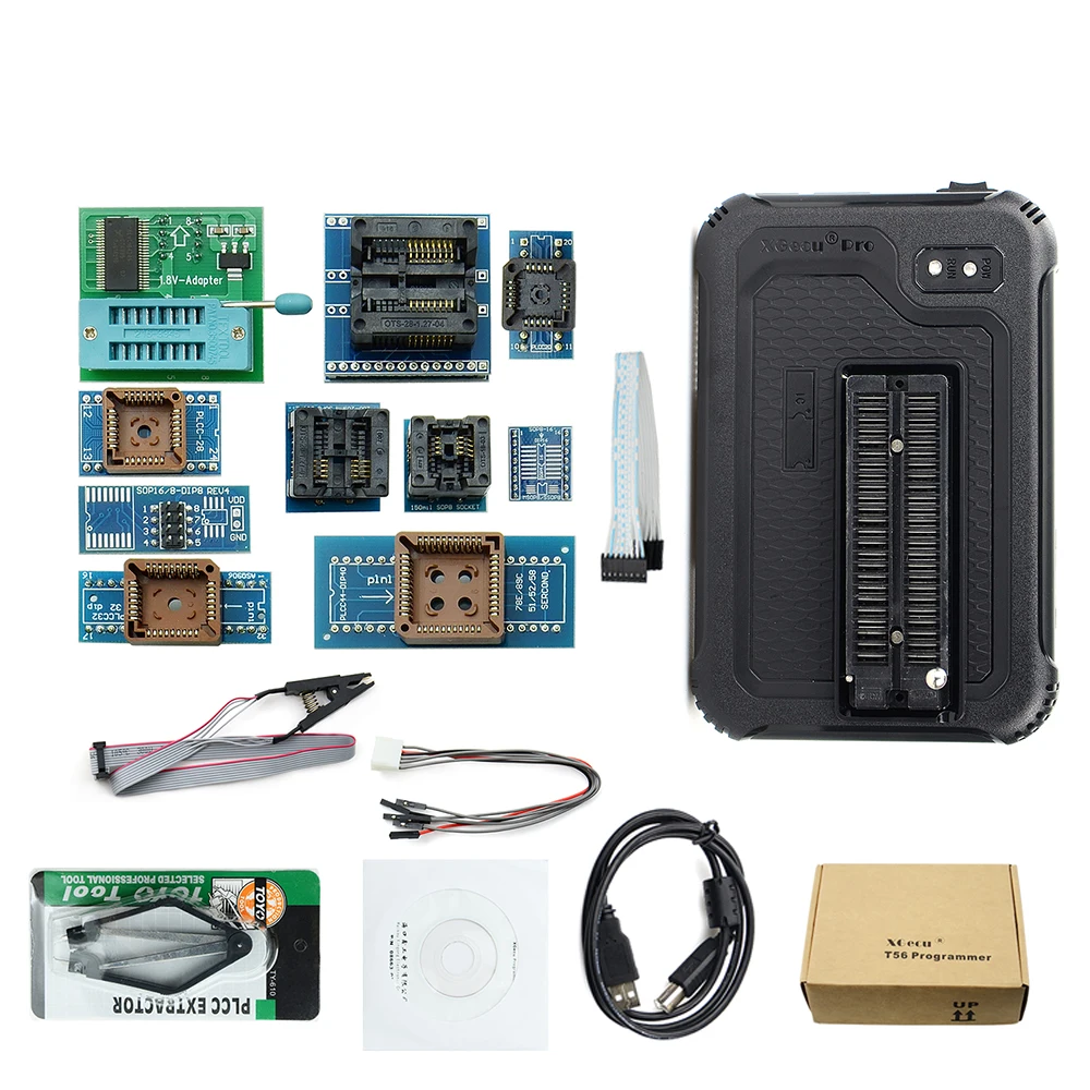 UPMELY Smart Chips XGecu T56 Universal Programmer Powerful Support Nor Flash / NAND EMMC+17 Adapters Fast Reading Speed | Компьютеры и
