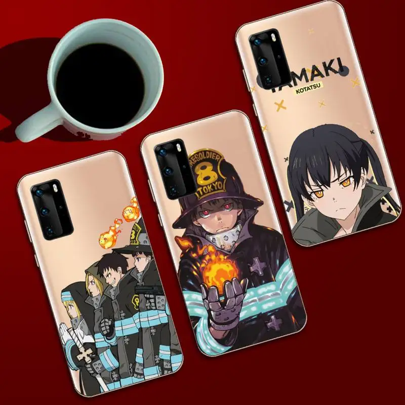 

Tamaki Fire Force anime Phone Case Transparent for Huawei honor Enjoy Y V 9 7 8 10 20 30 40 SE S E C lite pro plus 2019