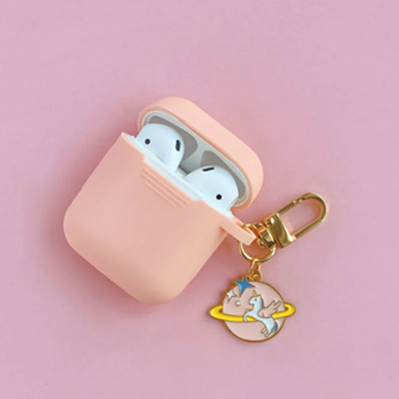

fundas For AirPods 1 2 Case Cute Cute Palette Ice Cream Pendant keyring Headphone Case For Airpods 3 Pro Silicone Earphone Cover