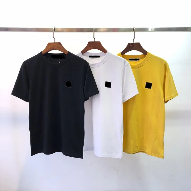 

Island round Solid Color Simple Couple Short-Sleeved T-shirt