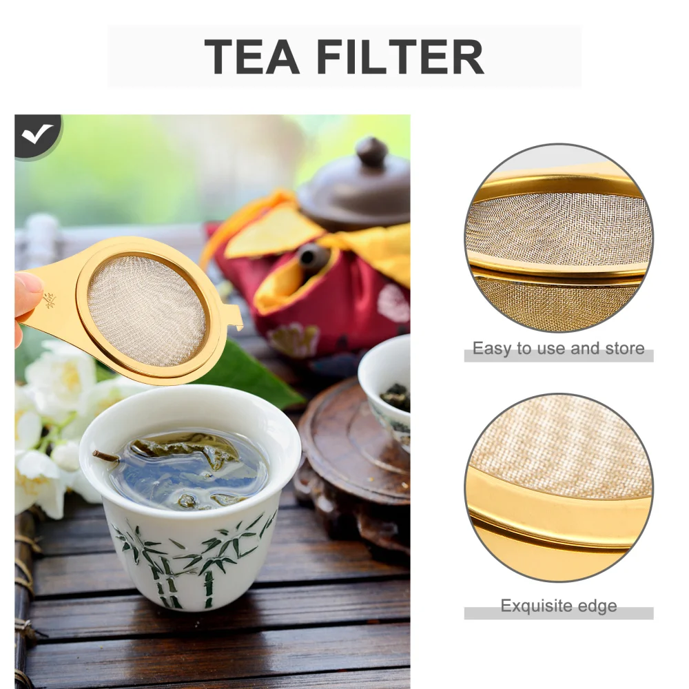 1 шт. Нержавеющая сталь фильтр чайных листьев ручной прочный чайное ситечко для