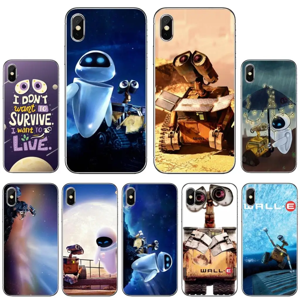 

Wall-E-Robot-Wall-E-Movie Silicone Cover For Apple iPhone 10 11 12 Pro Mini 4S 5S SE 5C 6 6S 7 8 X XR XS Plus Max 2020
