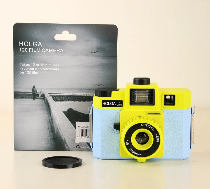 Blue and Yellow Holga 120 GCFN/GCFN с 120 среднего формата пленочная камера черный Ломо бренд - Цвет: Blue and Yellow