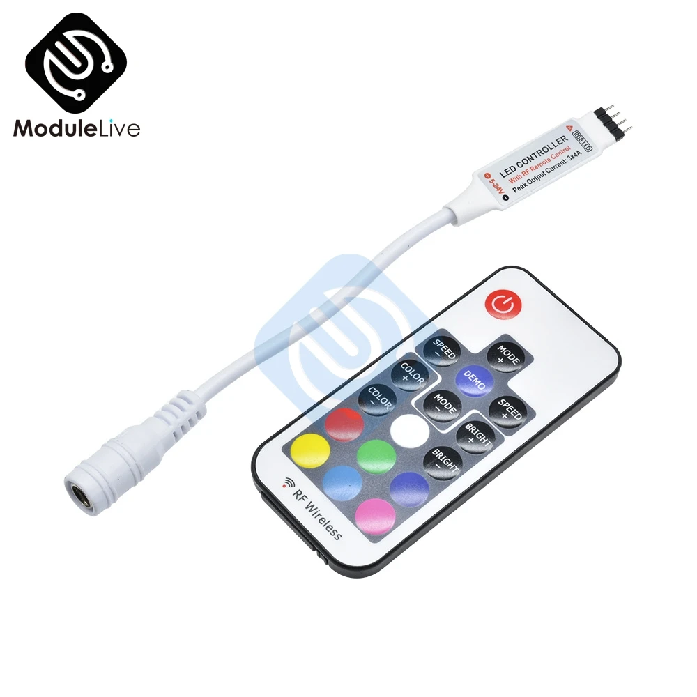 Светодиодная лента с пультом дистанционного управления 5 в пост. Тока 12 В RGB