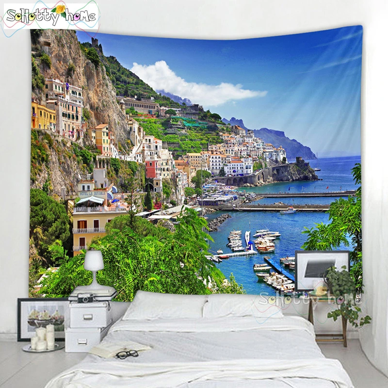 

Пейзажная живопись, гобелен настенный красочные природных пейзажей леса путешествия матрас Studio Гостиная Арт Декор