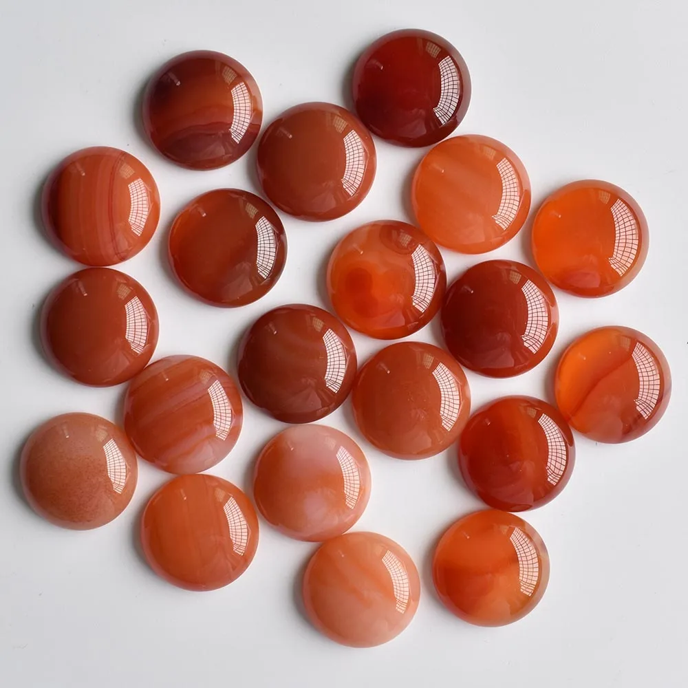 

Wholesale20pcs/lot Fashion hot selling good quality natural red onyx round cabochon beads 20mm for jewelry making free shipping