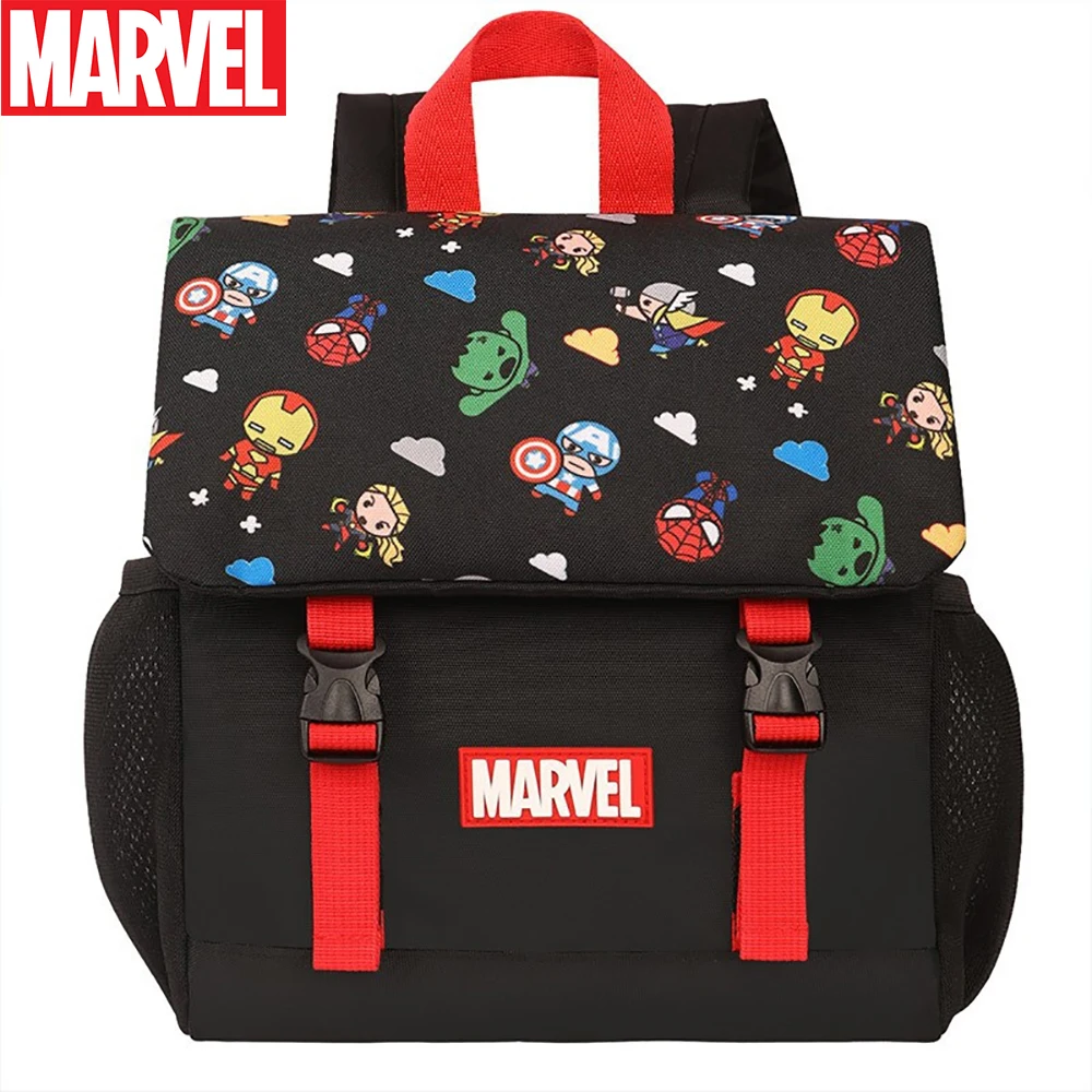 

Marvel Students Backpack For Kids Cartoon Spider Man Captain America Pattern Lightweight Bookbag Children Multifunction Knapsack