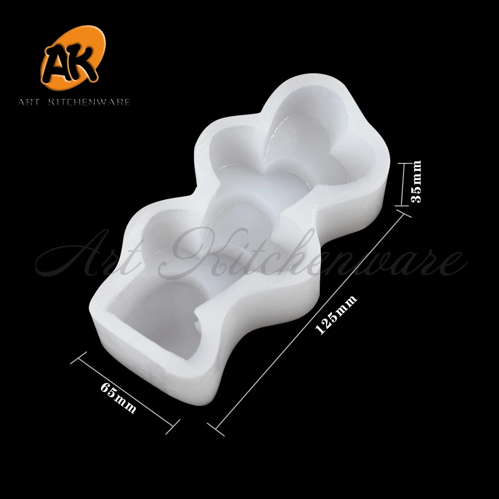 Силиконовая форма в виде сердца для украшения торта сделай сам |