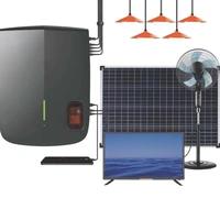 5 led lights lamp bulbs 24 inch 12v dc tv solar panel kit for caravan rv 80w
