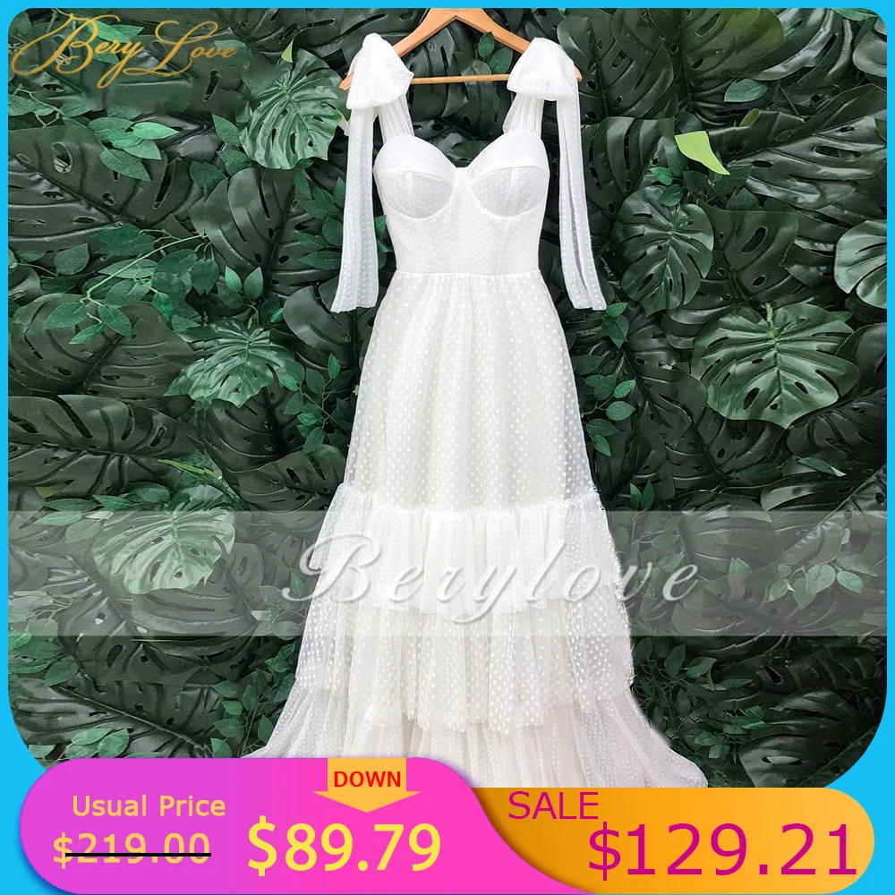 

Berylove Dotnet Tiered Tulle Party Gown Spaghetti Strap Long Prom Dress Elegant Ruffle Sweetheart Evening dresses sweetheart