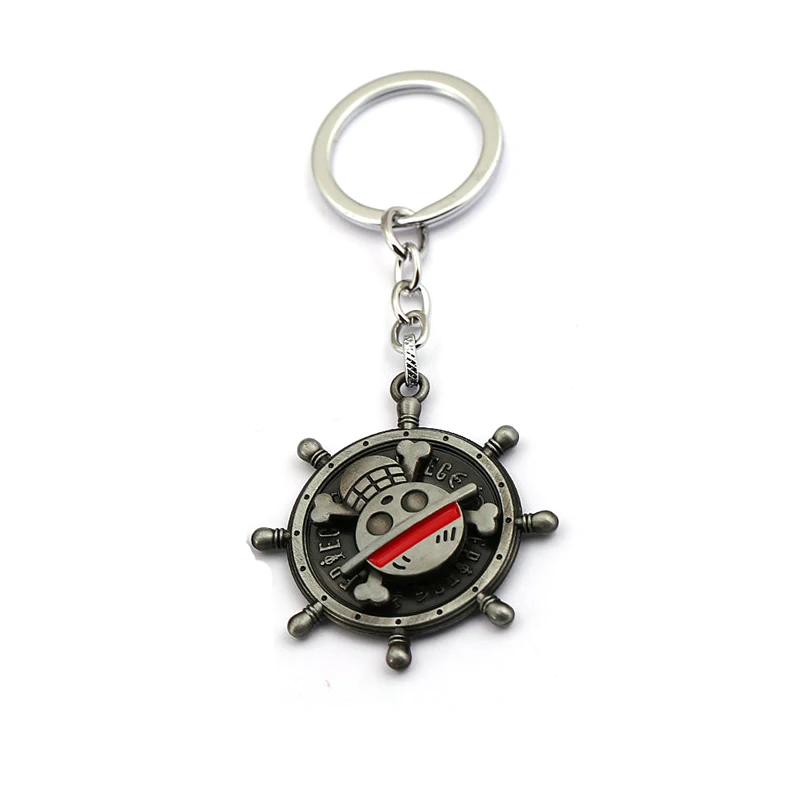 Один кусок брелок для мужчин металлическая вращающаяся Луффи соломенная цепочка