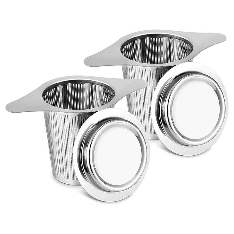 

Extra Fine Stainless Steel Tea Infuser Mesh Strainer with Large Capacity & Perfect Size Double Handles for Hanging