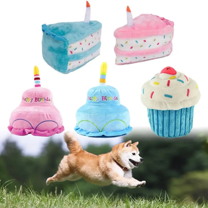 Кота собаки любимчика милые плюшевые на день рождения пирожное кукла Укус