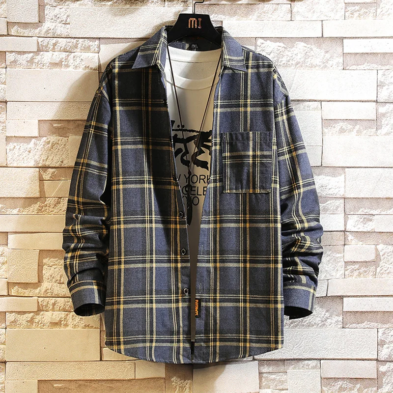 

2021 New Arrival Men Shirt High Quality Cotton Loose Shirt Male Long Sleeve Shirts Casual Dress Fashion Shirts 4XL