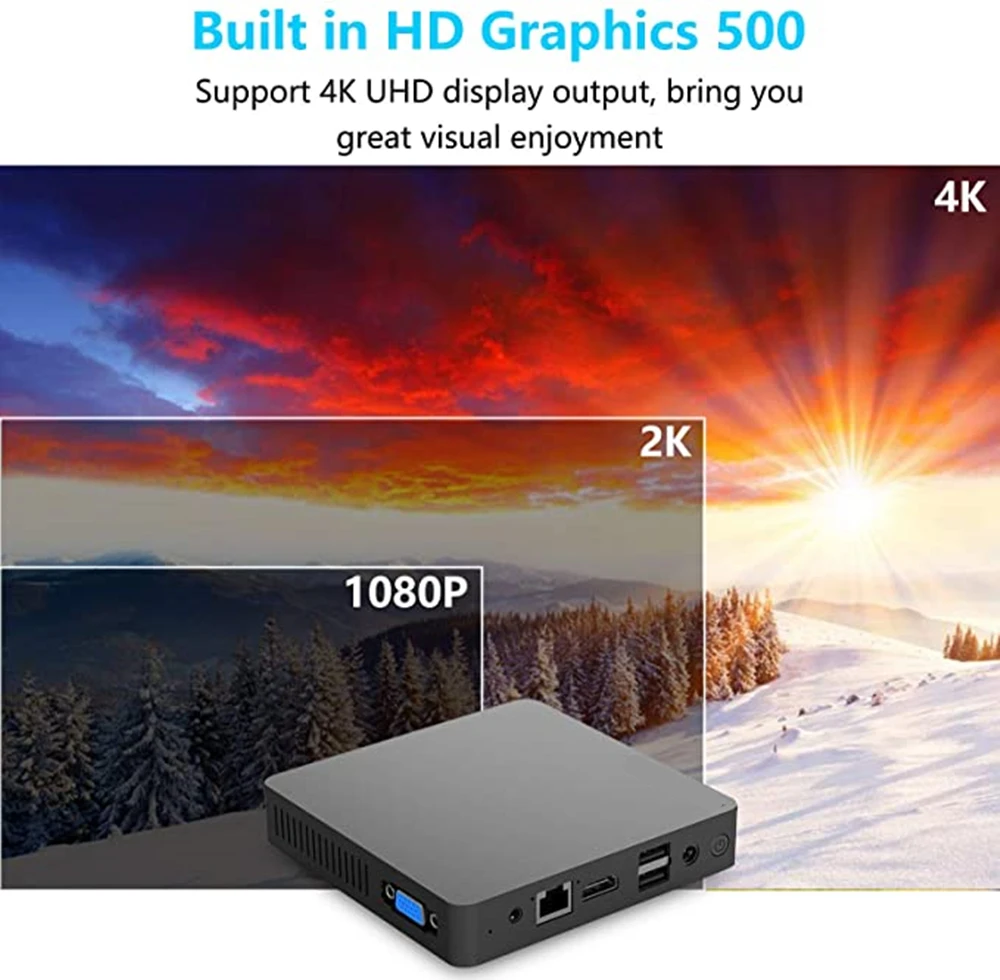 Фото 2022 Новый мини-ПК с Windows 10 Pro Процессор Intel Apollo Lake N3350 6 ГБ 64 ГБ / 128 ГБ / 256 ГБ WiFi BT HD-MI / VGA Офисный компьютер VS Beelink №2