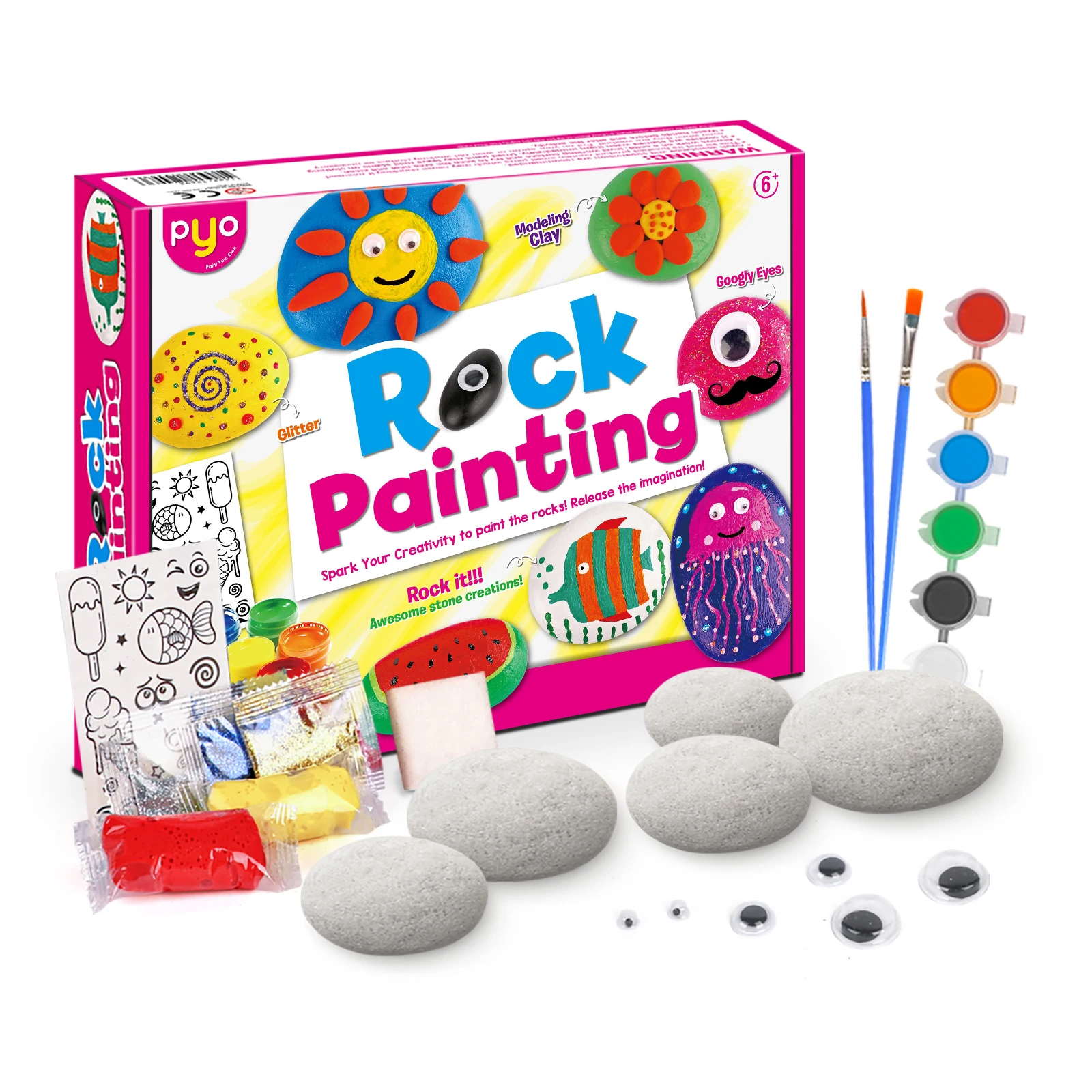 

Creativity for Children Hide & Seek Rock Painting Kit Arts & Crafts For Kids Includes Rocks & Waterproof Paint