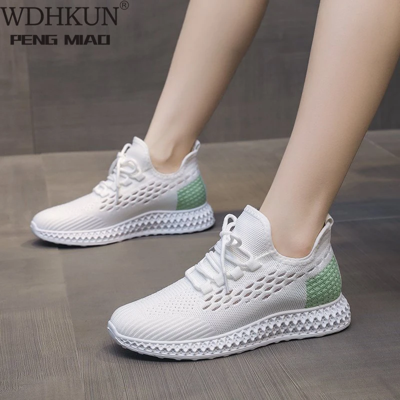 

Женская спортивная обувь из дышащего материала с подошвой из вулканизированной женская обувь на плоской подошве размера плюс 43 кроссовки н...