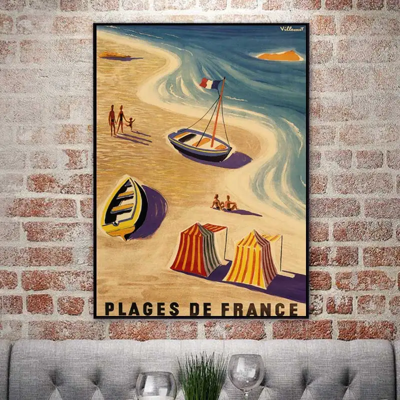Винтажный постер для пляжа серфинга и путешествий классические картины на