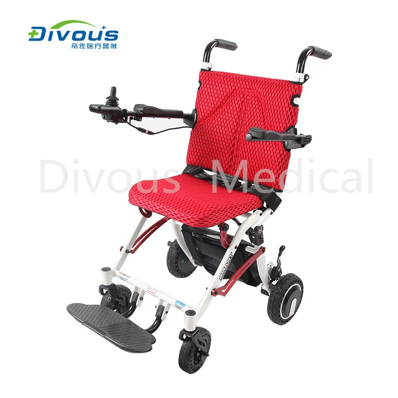 Lightweight Portable Travel Aluminum alloy Foldable Disabled Electric Power Wheelchair