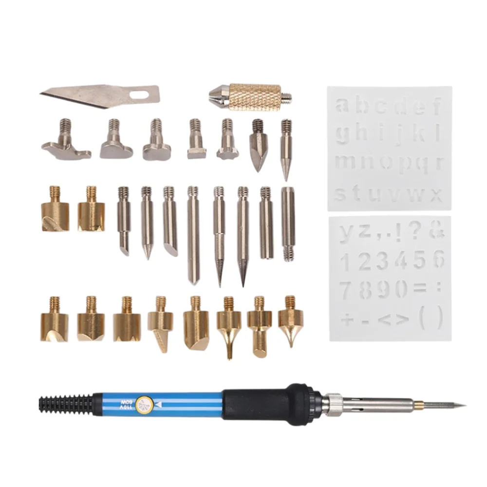 

28pcs Welding Soldering Iron Kit Adjustable Temperature Welding Tool Soldering Iron Tools (Plug)