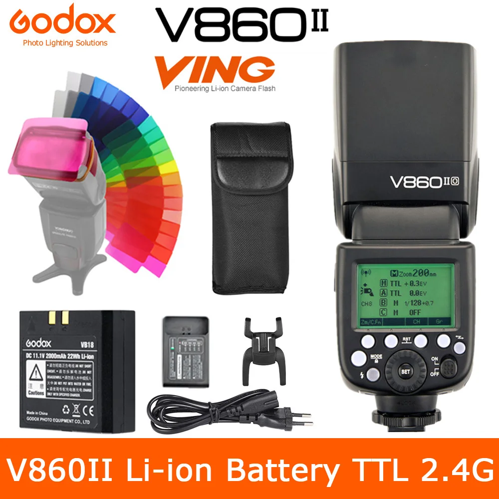Godox V860II V860IIC V860IIN V860IIS V860IIF V860IIO TTL HSS Li-ion Battery Speedlite Flash for Canon Nikon Sony Fuji Olympus