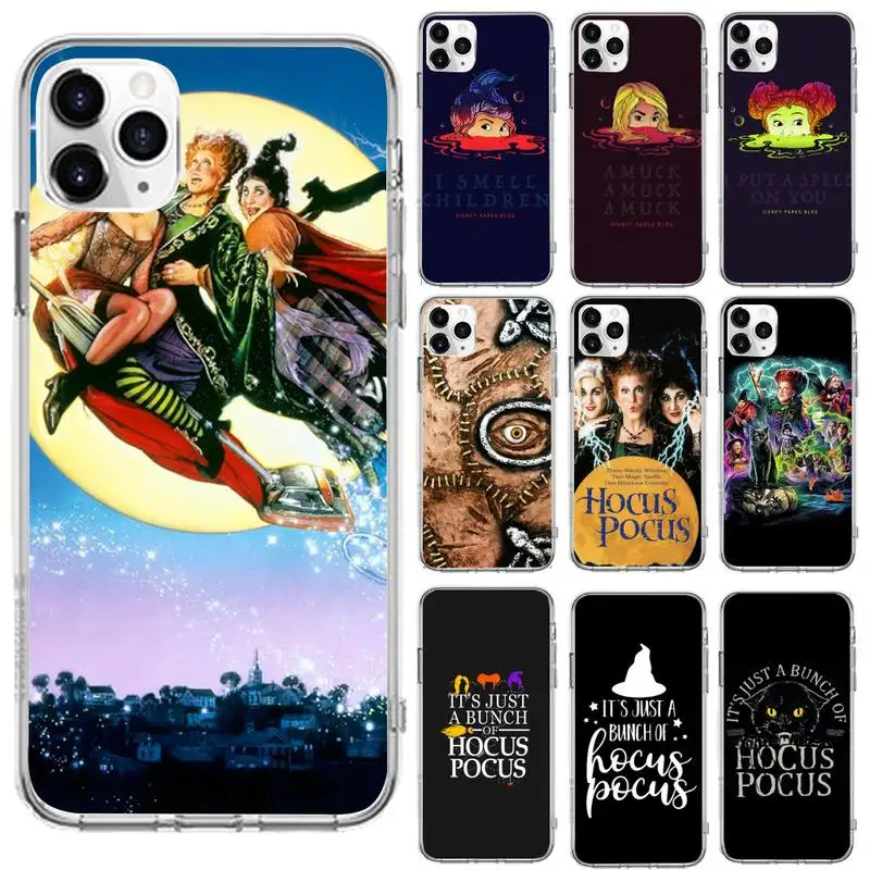 Прозрачный чехол Hocus Pocus для iPhone 6 7 8 11 12 s mini pro X XS XR MAX Plus se | Мобильные телефоны и