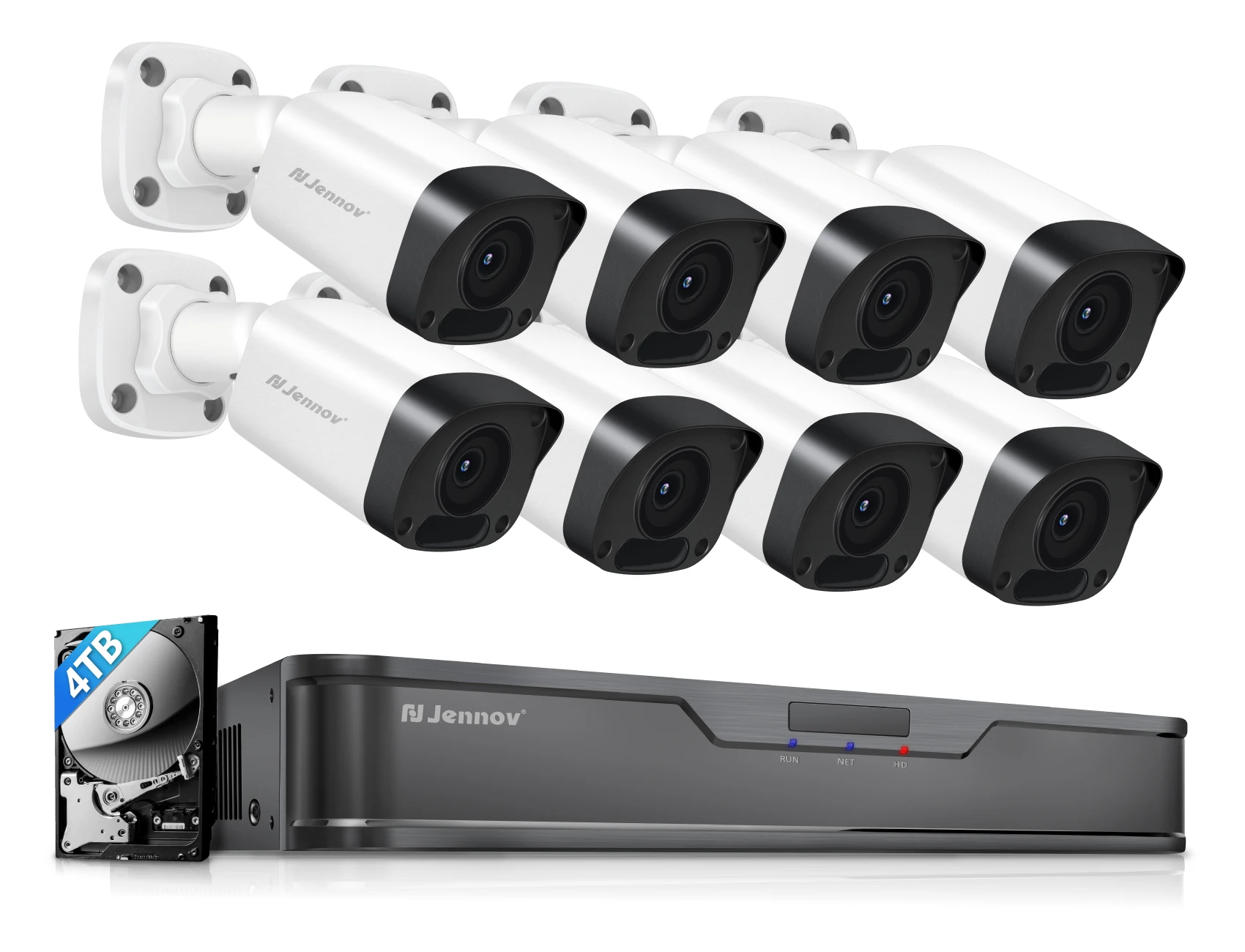 

4K 8MP Ультра HD POE Система безопасности Открытый IP67 Водонепроницаемый AI обнаружения человека 8-канальный IP NVR CCTV комплект видеонаблюдения