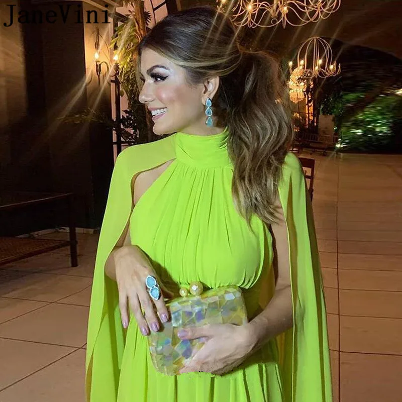 Длинные вечерние платья jaevini Ливан с искусственной каймой светильник-зеленое