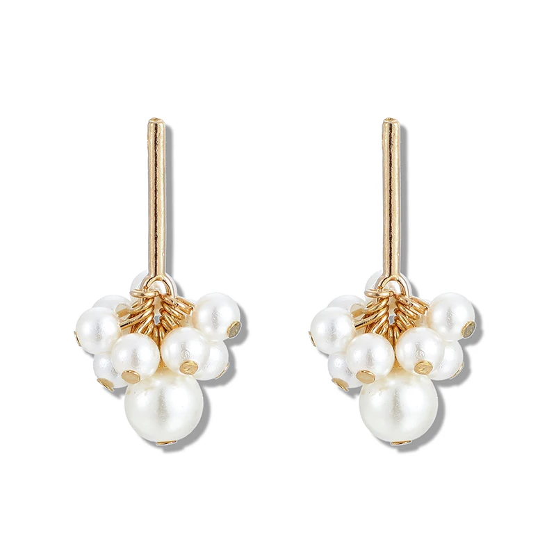 Tocona Korean Fashion Pearl Drop Earring for Women Gold Metal Vintage Earrings Wedding Gift Jewelry 2019 8281 | Украшения и