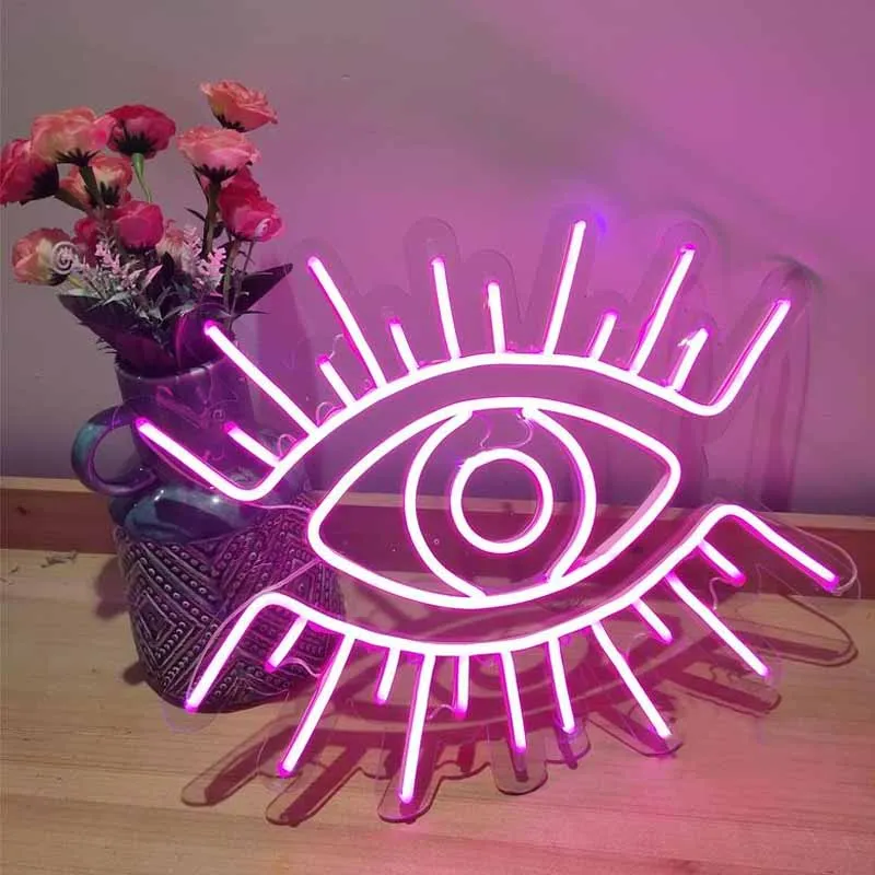 

Custom Eye Neon Sign Logo You Led Visual Bar Wall Light Up Sign Neon Decor Neonlamp for Room