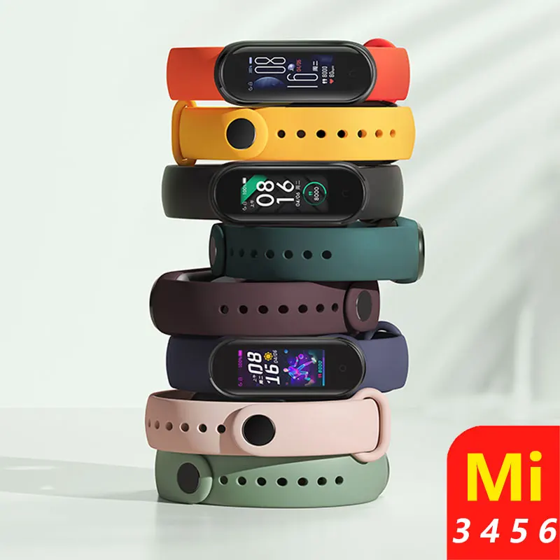 

Strap For Mi band 4 5 6 Correa miband6 miband5 miband 4 Replacement Silicone Smart watchband Bracelet Xiaomi mi band 5 4 3 Strap